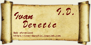 Ivan Deretić vizit kartica